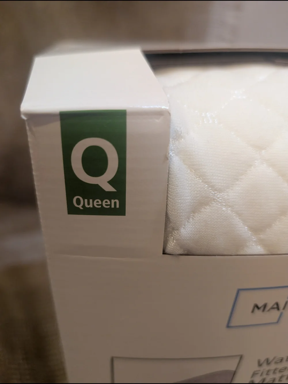 Mainstays White Quilted Waterproof Fitted Mattress Protector - Queen